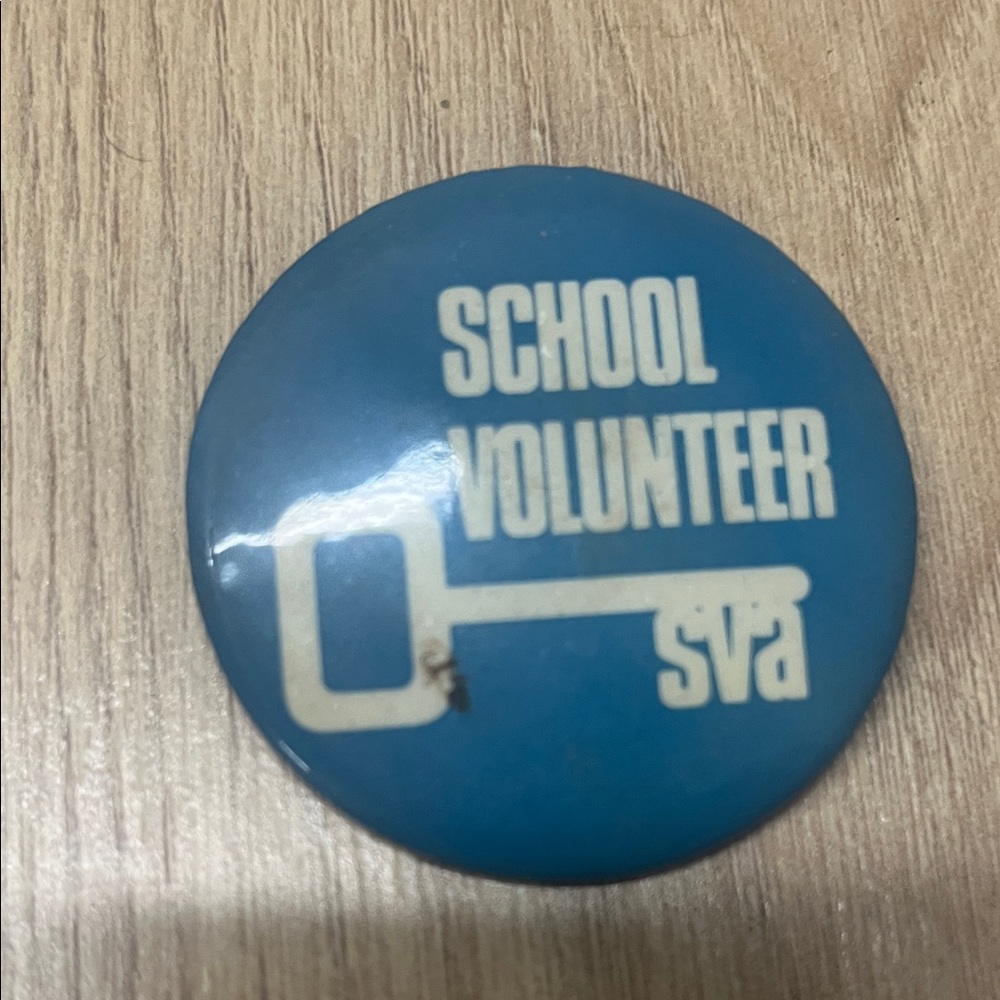 Blue Round Button Pin